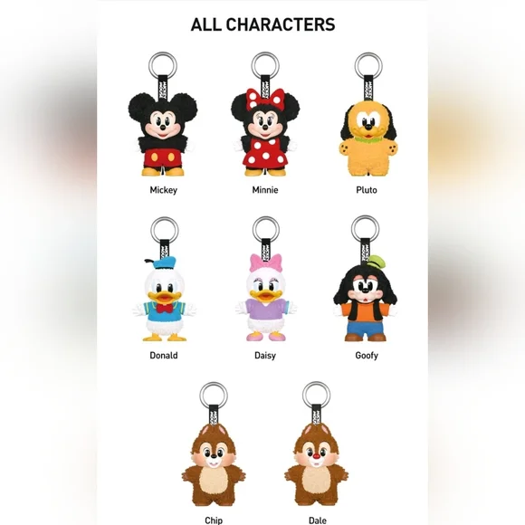 AUTHENTIC POPMART Mickey Family Cute Together Keychain/Bag Charm - DAISY 💜🩷💜 - Picture 6 of 11